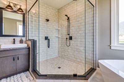 Modern Shower Enclosure with Glass Walls